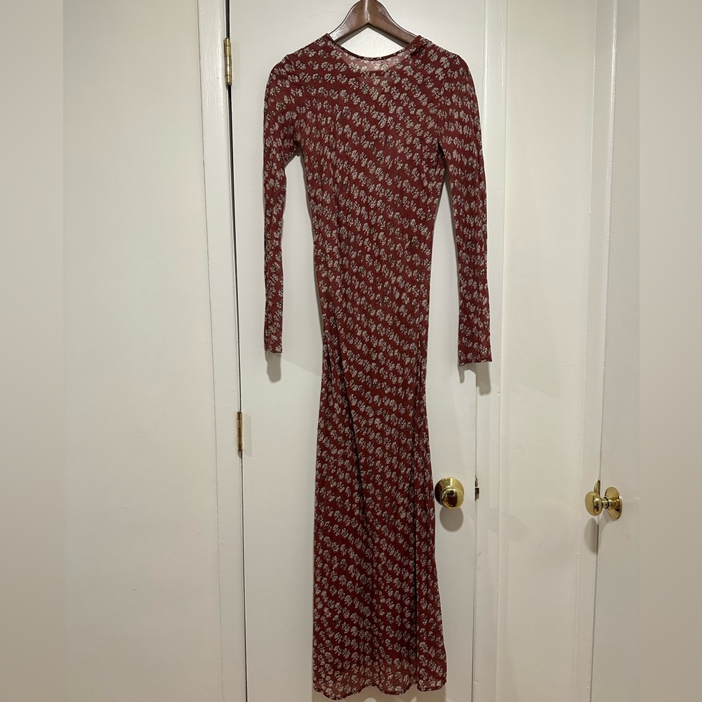 Doen long sleeve block print dress